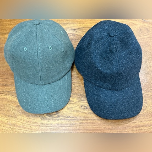 New Lift Down Wool Baseball Caps (2-Pack) | Charcoal & Olive Green - Picture 1 of 9